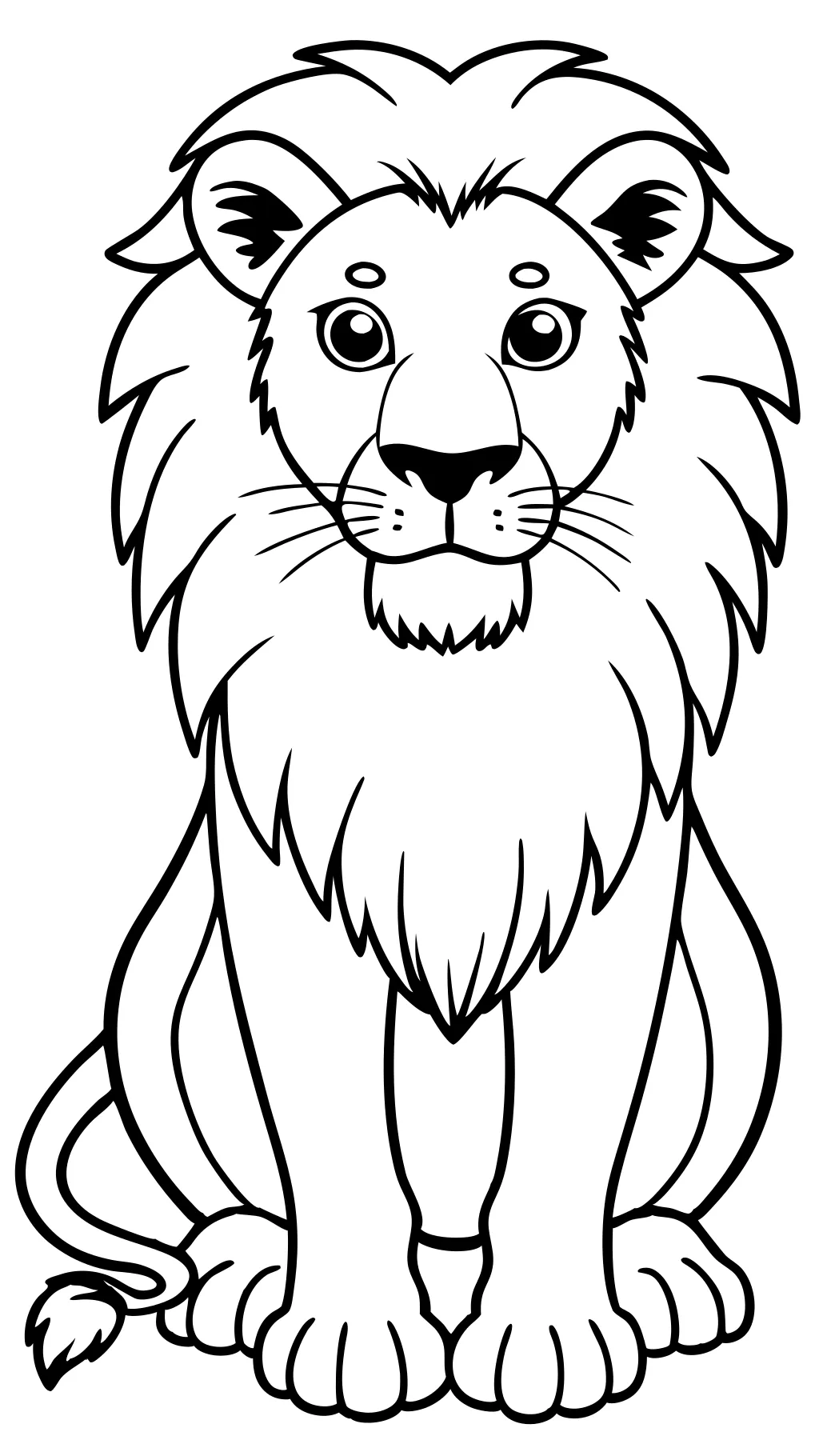 coloriage lion gratuit